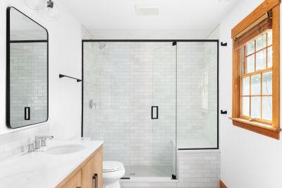 Black Framed Shower Door